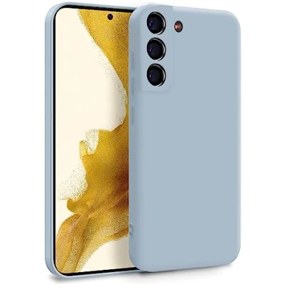 Abbildung von MyGadget Hülle für Samsung Galaxy S22 Zweilagige Handyhülle mit Kameraschutz Cover Innenfutter &amp; Silikon außen Hell Blau