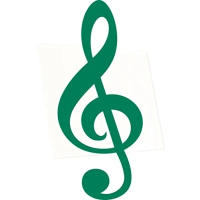 Abbildung von INDIGOS UG Aufkleber Autoaufkleber JDM Die cut Violinschlüssel Notenschlüssel 190x80mm grün Heckscheibe Heckscheibenaufkleber Sticker Tuning Boot Auto Laptop LKW