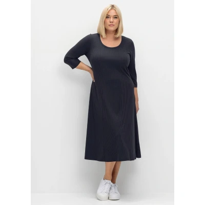 Abbildung von Sheego Strickkleid, Damen, Größe: 40, Tiefblau
