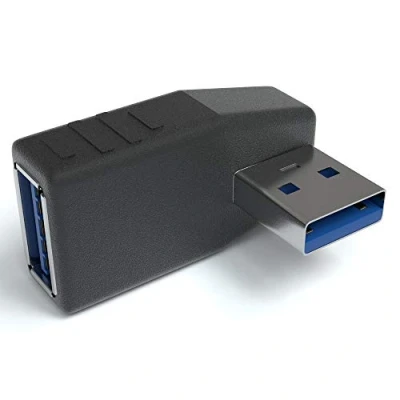Abbildung von JAMEGA USB 3.0 Winkel Adapter Links 90 Grad Winkeladapter A Stecker zu Buchse Winkelstecker Kupplung kompatibel mit Allen Kabeln