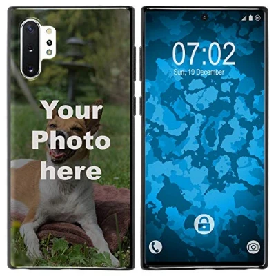 Abbildung von PhoneNatic Custom Hülle kompatibel mit Galaxy Note 10 Plus Personalisiert zum selbst gestalten eigenem Foto ganz individuell (Note +, Schwarz)