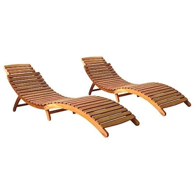 Abbildung von vidaXL Gartenliege Sonnenliegen 2 Stk. Massivholz Akazie, 1 St.