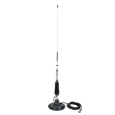 Abbildung von Faltbare CB PNI LED 850 Antenne mit Magnetfuß 145 mm, 85 cm lang, 26 28 MHz, 300 Watt, beleuchtet bei der Übertragung, PL Gewindeart, ohne Zubehör