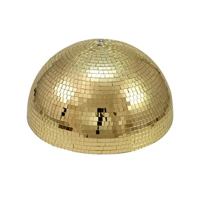 Abbildung von EUROLITE Spiegel Halbkugel 50cm gold motorisiert Integrierter Motor mit 1 Umdrehung/Minute