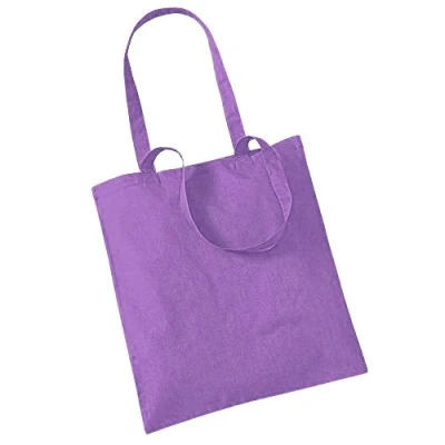 Abbildung von Westford Mill Baumwoll Tragetasche mit langen Henkeln / Violet, One