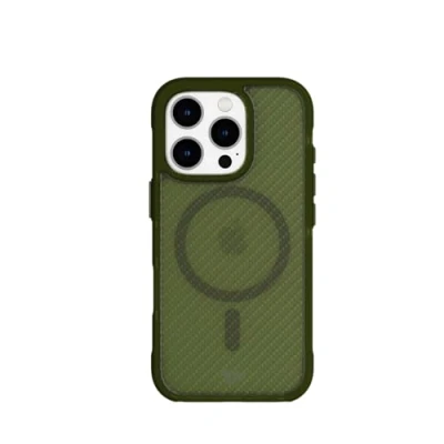 Abbildung von tech21 EvoArmor für iPhone 16 Pro kompatibel mit MagSafe Aufprallschutz Hülle 21x Militärstandard getestet in Grün