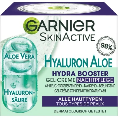 Abbildung von Garnier Nachtcreme Hyaluron Aloe Booster Nachtpflege, mit
