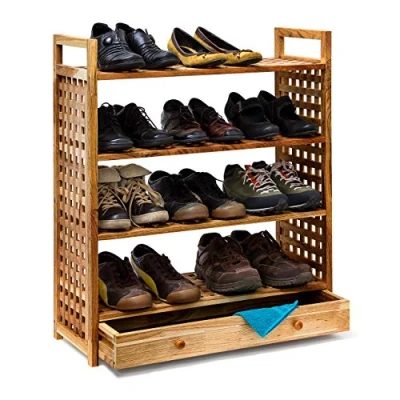 Abbildung von relaxdays Schuhregal Walnuss mit Schublade