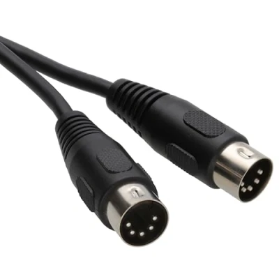 Abbildung von kenable MIDI 5 Polig DIN Stecker Zum Kabel m Schwarz [5 Meter/5m]
