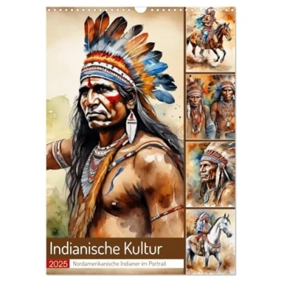 Abbildung von Indianische Kultur (Wandkalender 2025 DIN A3 hoch), CALVENDO Monatskalender