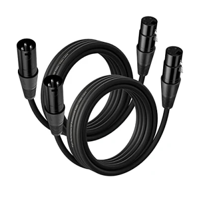 Abbildung von NUOSIYA XLR Kabel 6m 2Pack Symmetrisches Mikrofonkabel, Stecker auf Buchse, Verlängerungskabel für Studio Recorder, Mikrofon, Mixer, Lautsprechersystem, Phantomspeisung