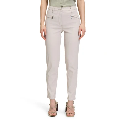 Abbildung von Betty Barclay Perfect MIT Reissverschlusstaschen Stoffhose, Damen, Größe: 34, Grau /beige