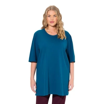 Abbildung von Ulla Popken PLUS SIZE TEE Tshirt basic, Damen, Größe: 42/44, Blue green