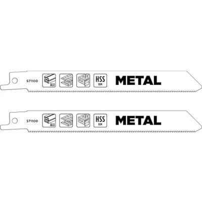 Abbildung von kwb Bimetall Säbelsägeblatt für Metall, 152mm (geeignet Aluminium, Blech, Bauholz, stabiles Bimetall, hohe Elastizität, gefräste und geschränkte Zahnung, durchgehärtet, ½&#039;&#039; Universalschaft)