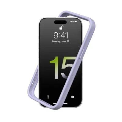 Abbildung von RhinoShield Bumper Case kompatibel mit [iPhone 15 Plus] CrashGuard Stoßdämpfende Schutzhülle im schlanken Design 3.5 Meter Fallschutz Lavender