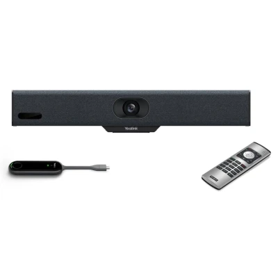 Abbildung von Yealink Konferenzsystem A10 015 Video Bar + Presentation Pod, 4K Kamera, 120 Weitwinkel, Auto Framing, AI Noise Cancelling, 8 MEMS Mikrofone, Plug and Play, Microsoft Teams kompatibel