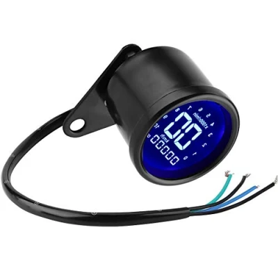 Abbildung von Motorrad Tacho, Universal LCD Display Instrument Tacho Kilometerzähler Tachometer Meter Gauge