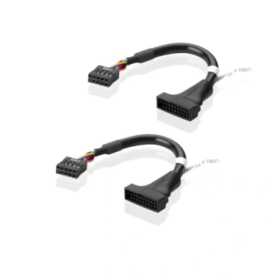 Abbildung von SIENOC 2X USB 3.0 20 pin zu dem auf 2.0 Motherboard 9 Kabel Adapter Stecker (2pk)