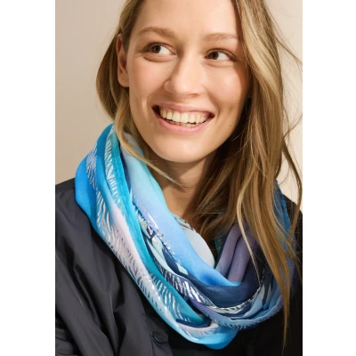 Abbildung von Cecil LOOP MIT Foliendetails Schlauchschal, Damen, Größe: One Size, Blau