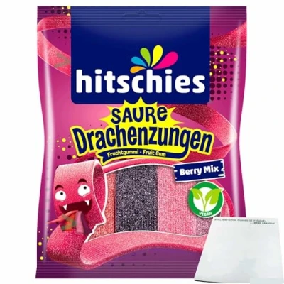 Abbildung von usy Bundle für hitschies Saure Drachenzungen Berry Mix (125g Packung) + Block