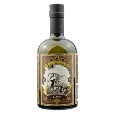 Abbildung von KORN 0.5l (40% Vol.) Waldkorn Premium Kornbrand 1229 Waldschnaps milder aus gesundem, kräftigem Weizen und bestem Schwechower Quellwasser.