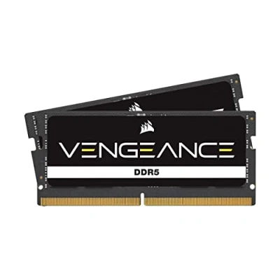 Abbildung von CORSAIR Vengeance DDR5 SODIMM 32GB (2x16GB) 5200MHz C44 Kompatibel Mit Fast Allen Intel Und AMD Systemen, Einfache Installation, Schnellere Ladezeiten, XMP 3.0 Schwarz (CMSX32GX5M2A5200C44)