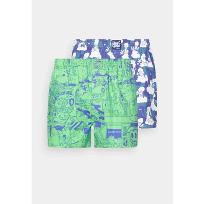 Abbildung von Lousy Livin Underwear DEMO AND Ghost 2 PACK Boxershorts, Herren, Größe: Medium, Seaport/dazzle