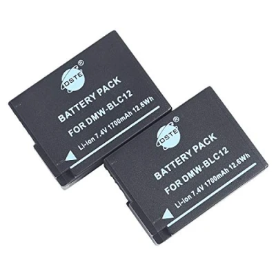 Abbildung von DSTE 2 Stück DMW BLC12 DMC GH2 Lithium Ionen Batterie Kompatibel für Panasonic FZ200 G5 GH2GK Kamera