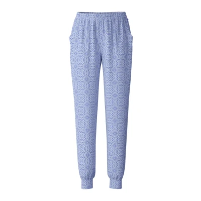 Abbildung von Calida MIT BÜNDCHEN Nachtwäsche Hose, Damen, Größe: 32/34, Hydrangea blue