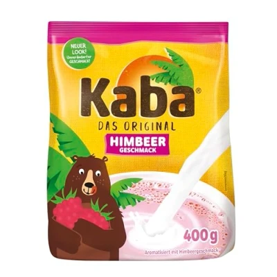 Abbildung von Kaba Himbeer 400g Beutel Trinkpulver, das Original Himbeermilch Pulver zum Anrühren in kalter und warmer Milch