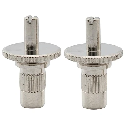 Abbildung von Musiclily Pro Metrische Nashville Tune o matic Brücke M4 Bolzen und Buchsen für Epiphone Les Paul Style E Gitarre, Nickel (2er Set)