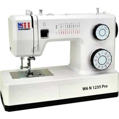 Abbildung von W6 WERTARBEIT Freiarm Nähmaschine N 1235 Pro, 24 Programme, mit viel Zubehör
