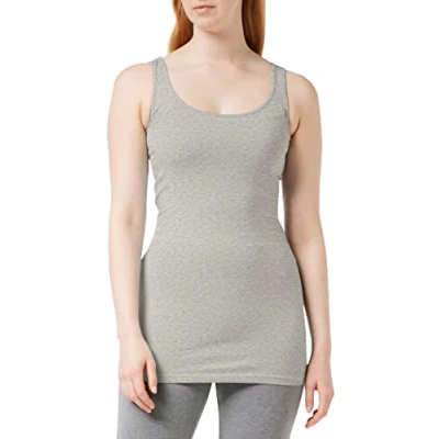Abbildung von Vero Moda NOS Damen VMMAXI MY SOFT LONG TANK TOP GA NOOS Top,, per pack Grau (Light Grey Melange Light Melange), 40 (Herstellergröße: L)
