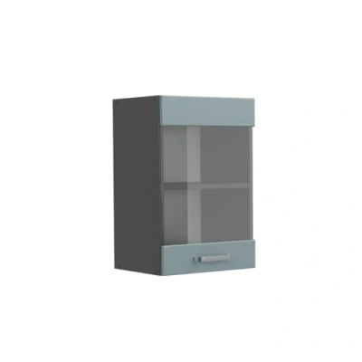 Abbildung von Vicco Glashängeschrank R Line, Blau Grau/Anthrazit, 40 cm