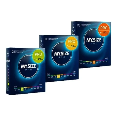 Abbildung von PRO «Probierset M» (49mm, 53mm, 57mm) Kondome Testpaket (9 Kondome) 9 St