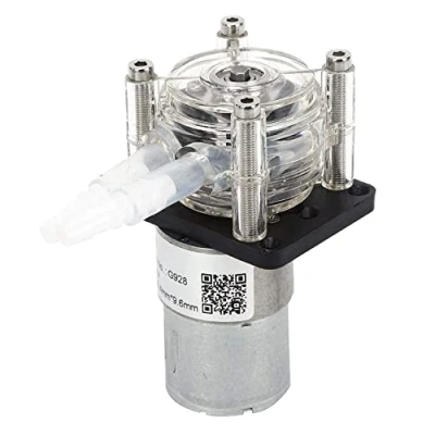 Abbildung von Fafeicy G928 24V Peristaltikpumpe mit Kartenschlitzdesign, 500 ml/min großem Durchfluss Hochwertige Dosierpumpe, für Aquarienlabor, Edelstahlschraube und Kugellager (24V)