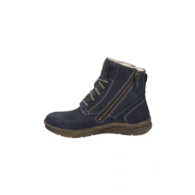 Abbildung von Josef Seibel Damen Schnürstiefeletten Conny 55,Weite G (Normal),Wechselfußbett,wasserdicht,uebergangsstiefel,warm,Boots,Ocean,40 EU