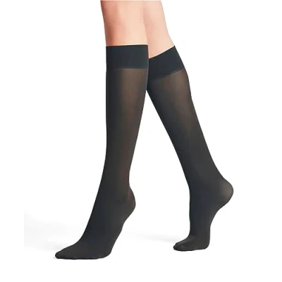 Abbildung von Falke KNIESTRÜMPFE PURE MATT Socken, Damen, Größe: 39 42, Graphite (3146)