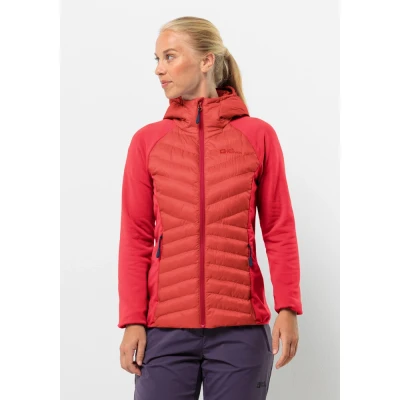 Abbildung von Jack Wolfskin Routeburn PRO Hybrid Winterjacke, Damen, Größe: XXL, Vibrant red