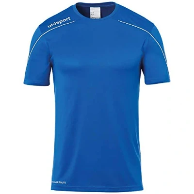 Abbildung von uhlsport Stream Tshirt print für Kinder, Größe: 128, Azurblau weiß