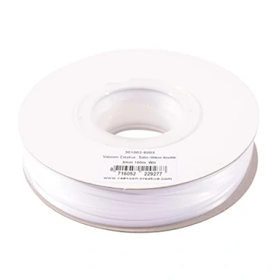 Abbildung von Vaessen Creative Satinband 3mmx100m Weiß