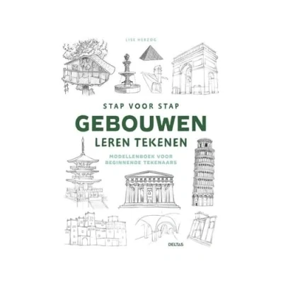 Abbildung von stap voor gebouwen leren tekenen: Modellenboek beginnende tekenaars