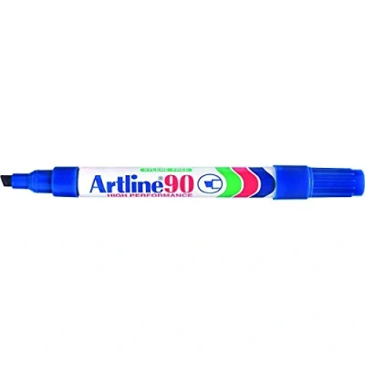 Abbildung von ARTLINE Permanentmarker, 90, Keilspitze, 2 &amp; 5 mm, Blau, 6 Stück