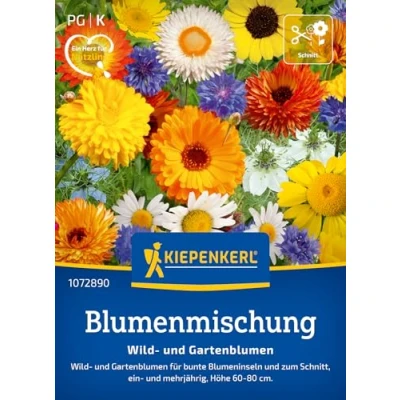 Abbildung von Kiepenkerl Blumensamen Mischung Wild und Gartenblumen 1072890 für bunte Blumeninseln zum Schnitt circa 60 80cm hoch Wildblumensamen, Blumenwiese