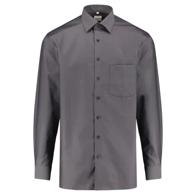 Abbildung von OLYMP Luxor comfort fit Hemd Langarm New Kent Kragen Chambray anthrazit Gr. 42