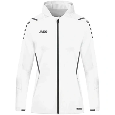 Abbildung von JAKO Damen Kapuzenjacke Challenge, Weiß/Anthra Light, 40