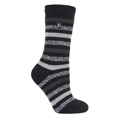 Abbildung von HEAT HOLDERS Damen Winter Extra Warm Thermosocken/Kuschelsocken für Geschenk (37 42 EU, Rosebud Schwarz)