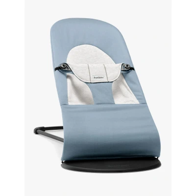 Abbildung von BabyBjörn Balance Soft Babywippe Gewebe Jersey Stoff, Blau/Grau