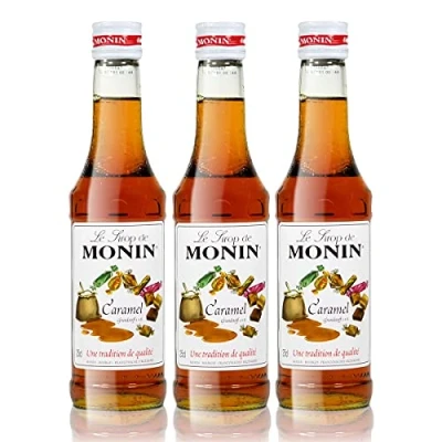 Abbildung von 3x Monin Karamell / Caramel Sirup, 250 ml Flasche