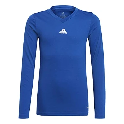 Abbildung von adidas Originals TEAM BASE Y Langarmshirt für Kinder, Größe: 128, Blauweiss